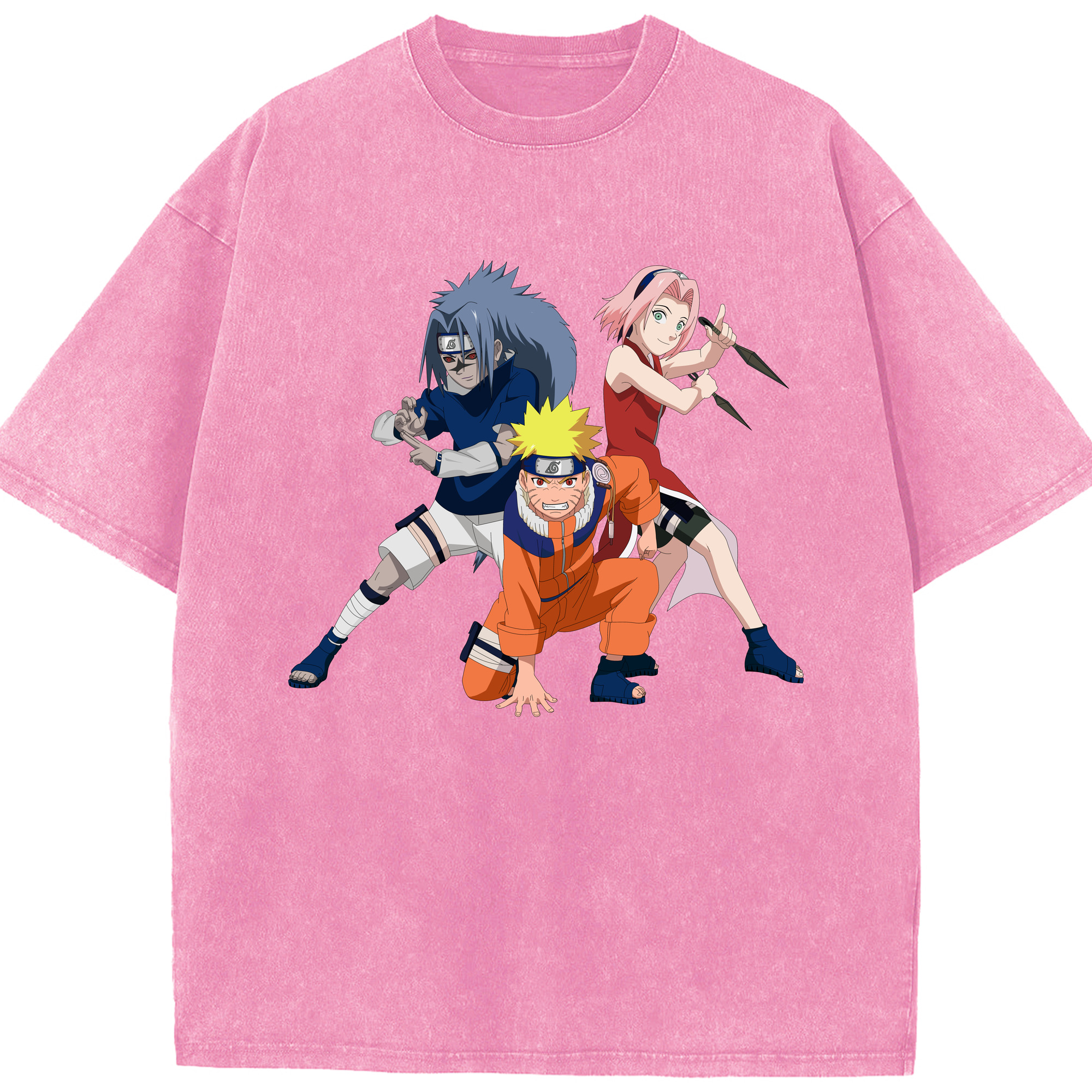 （画像用） NARUTO -ナルト- うずまき ナルト Uzumaki Naruto 綿100% ヴィンテージ風 半袖Tシャツ（フロントプリント）